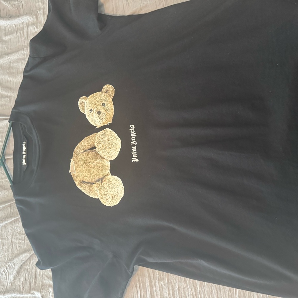 Palm Angels Black and White Logo Sweatshirt